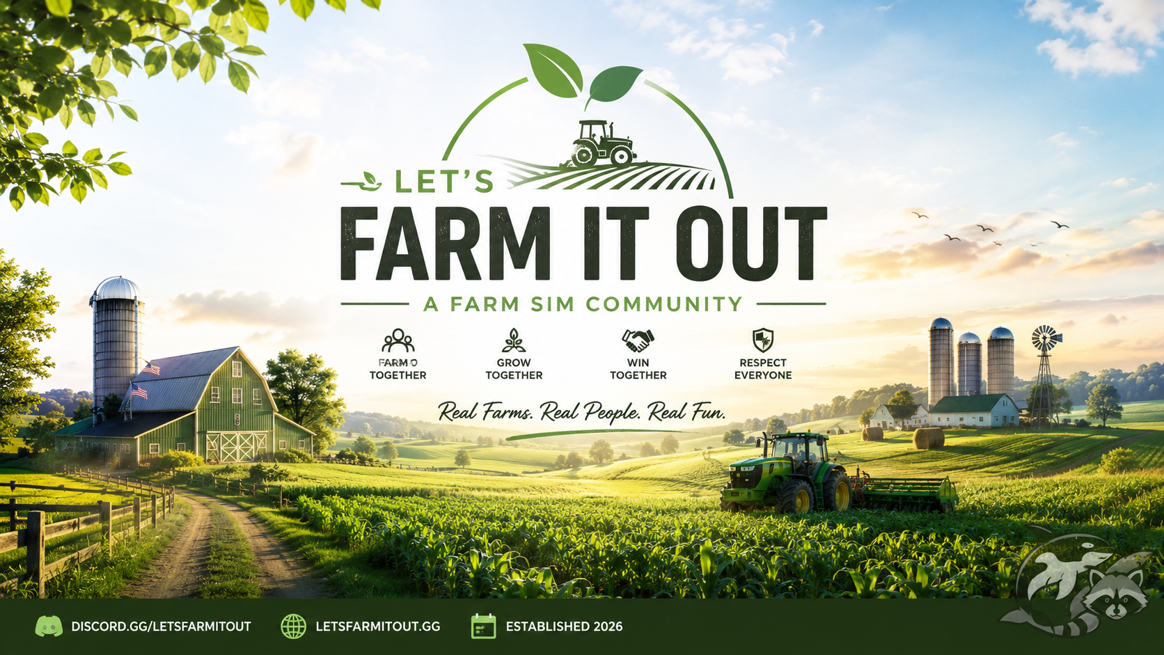 Let’s Farm It Out farm landscape banner